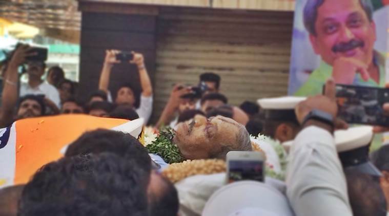 manohar parrikar mortal remains death funeral goa 759 422