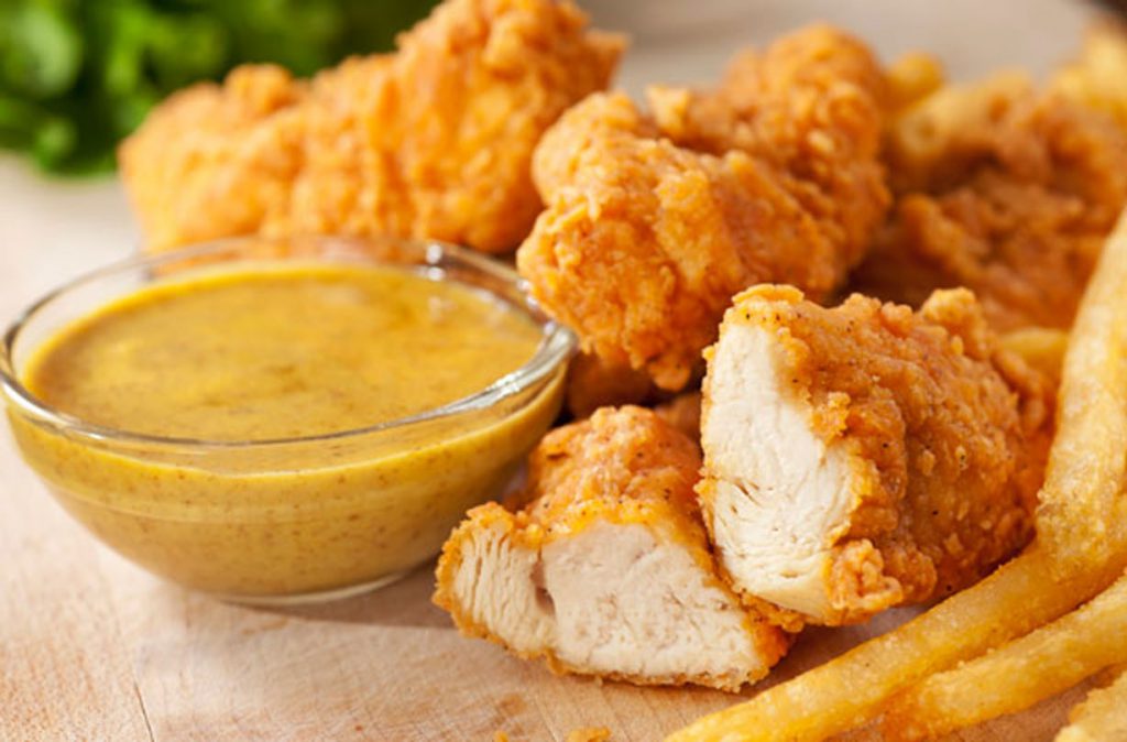 Chicken dippers with mustard sauce 1