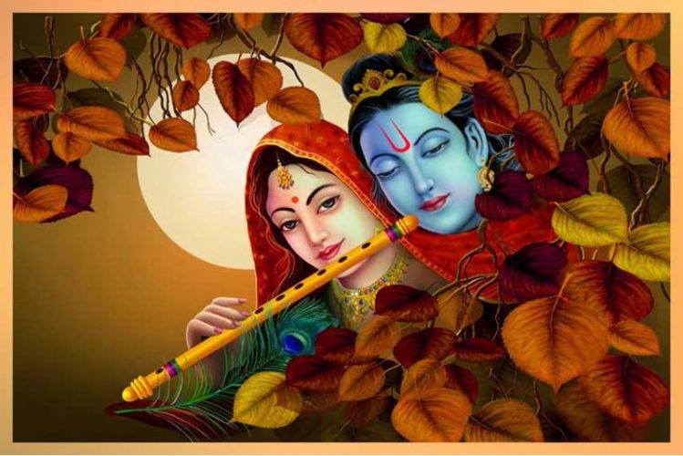 radha krishna painting