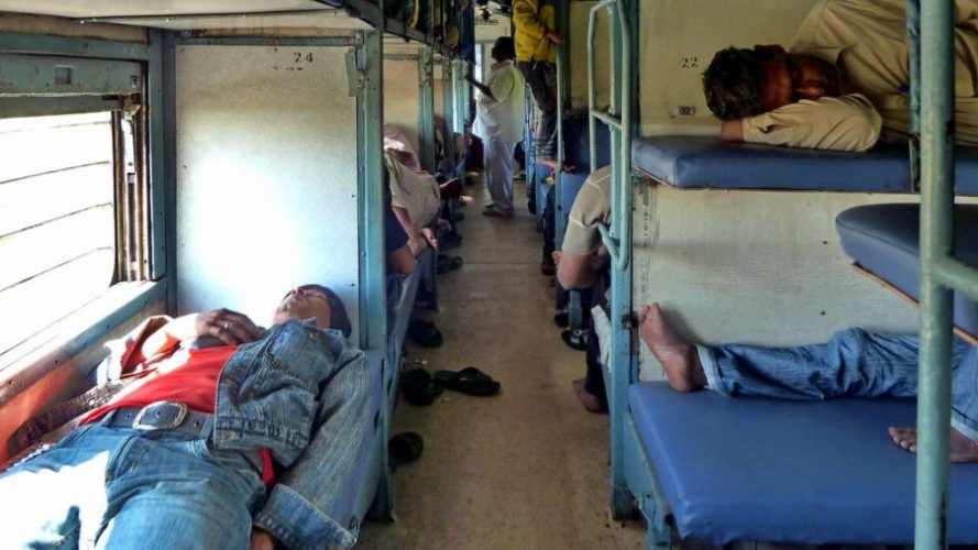 Sleeping In Train scaled