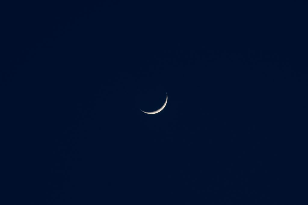 Crescent moon on ramzan